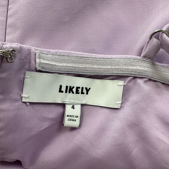 Likely Amica Tiered In Orchid Bloom Lavender Ruffle Detail on the Hem Mini Dress - Picture 10 of 12